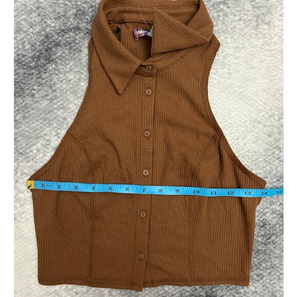 Urban Outfitters Brown Sleeveless Collared Blouse - Picture 10 of 11